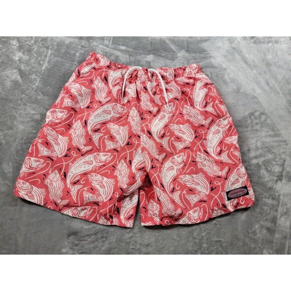 Vineyard Vines‎ Mesh Lined Swim Trunks Mens Medium Fish 30-34in waist, pockets - Picture 1 of 6